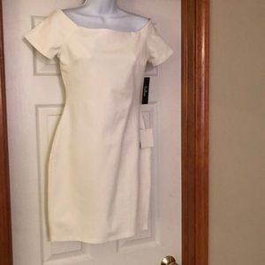 Lulus off the shoulder white dress.